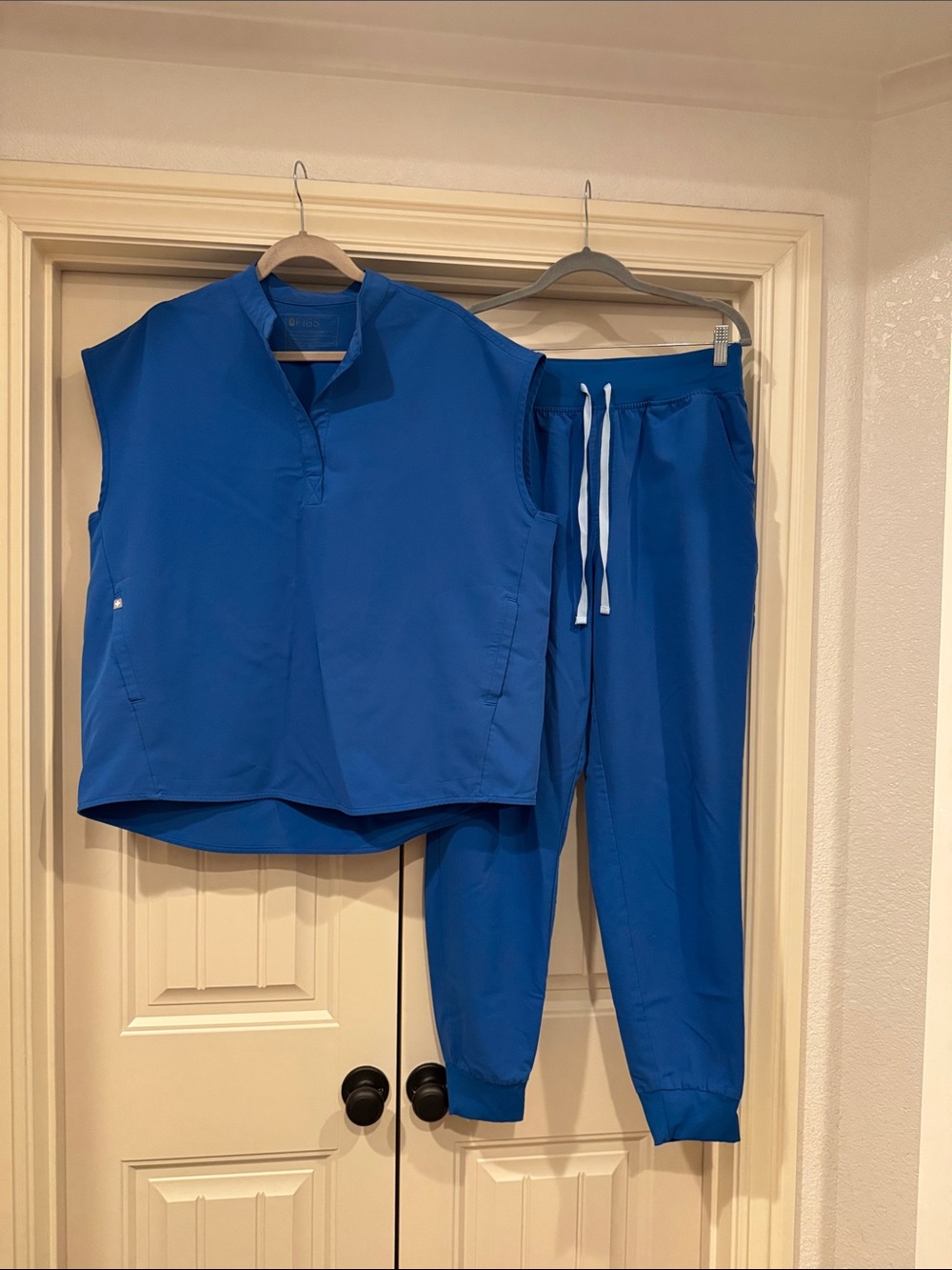 Figs Royal Blue Jogger Pants & Scrub Top